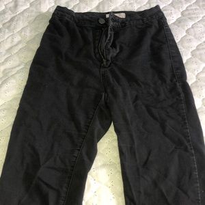 Garage High Waisted Black Jeans